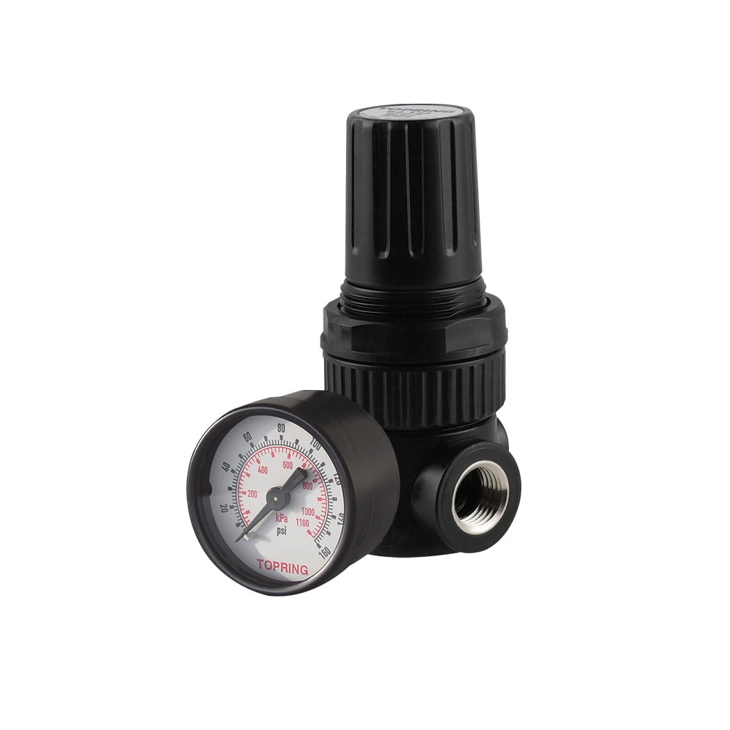 TOPRING 62.125 - Acetal HVLP Pressure Regulator 0 to 120 PSI 1/4 (F) NPT