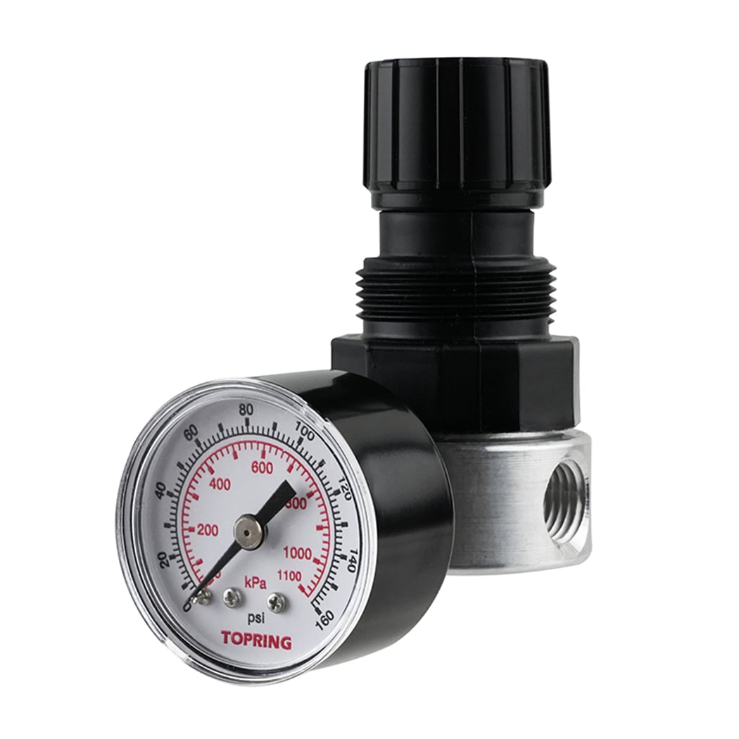 TOPRING 62.176 - Aluminum Piston Pressure Regulator 0 to 125 PSI 1/4 (F) NPT