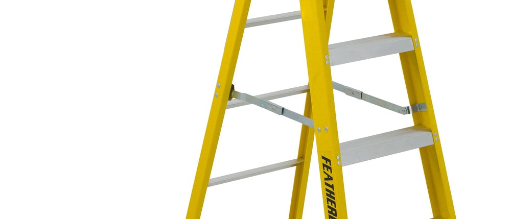 Featherlite 6912 - 12' EXTRA-HEAVY DUTY FIBERGLASS STEPLADDER