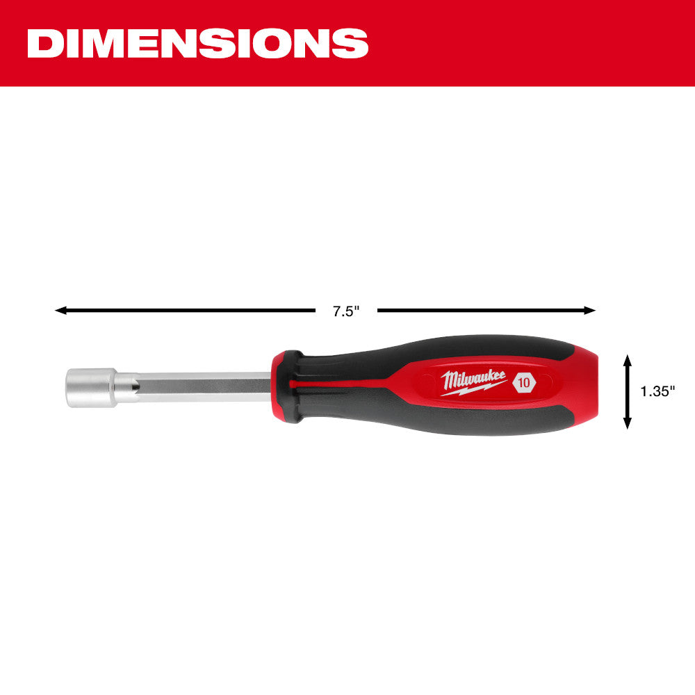 Milwaukee 48-22-2548 - 7pc Metric HollowCore™ Magnetic Nut Driver Set