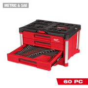 MILWAUKEE 48-22-9492 60pc MM & SAE Combo Wrench Set