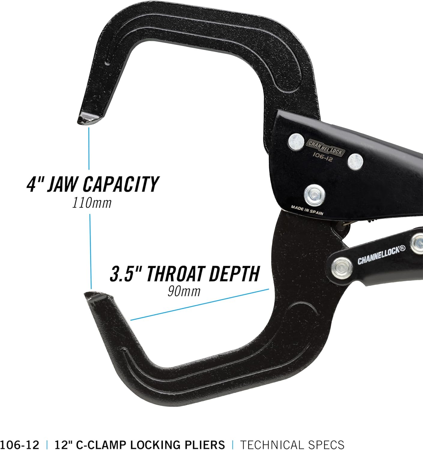 Channellock CHA-106-12 - 12" C-Klemmen-Feststellzange