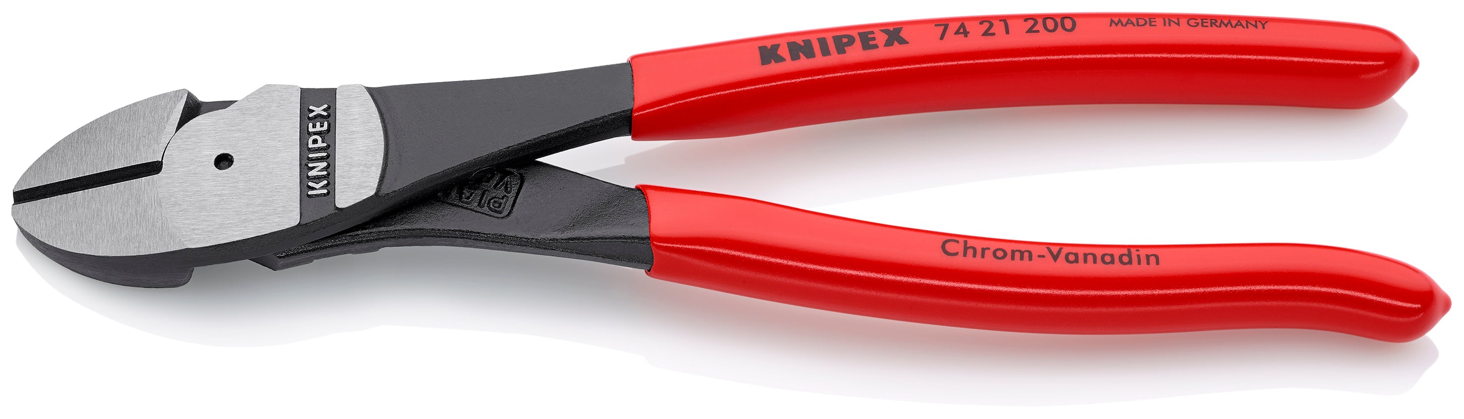 Knipex 7421200 - 8" Seitenschneider mit hoher Hebelwirkung und 12°-Winkel