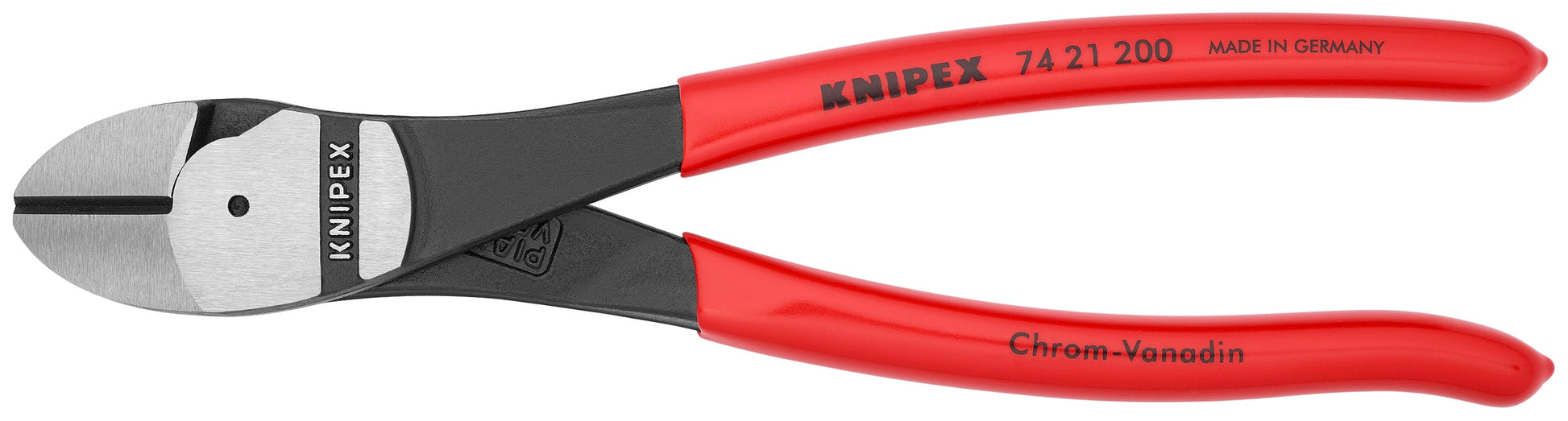 Knipex 7421200SBA - 8" High Leverage 12° Angled Diagonal Cutters KNIPEX