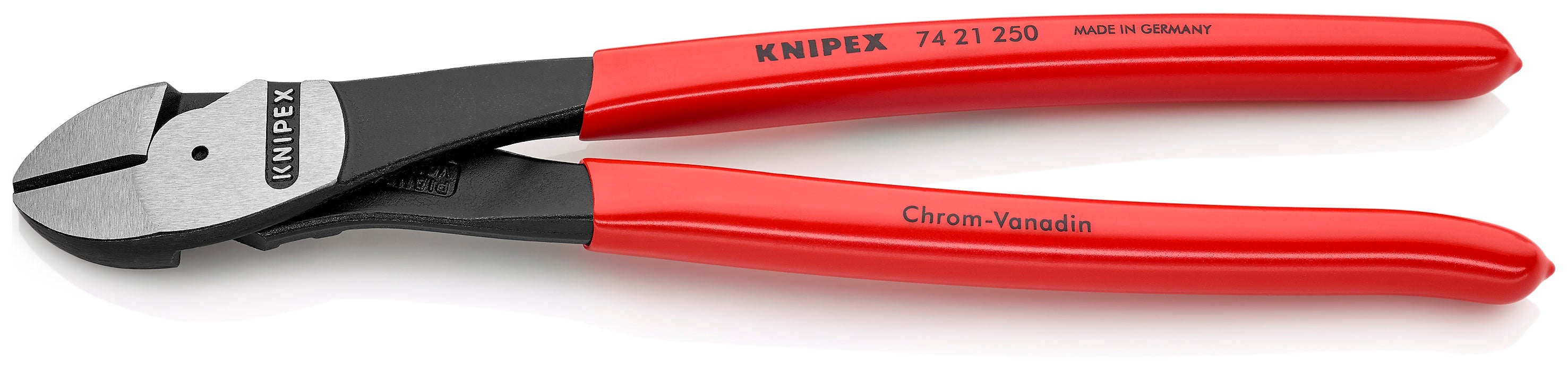 Knipex 7421250SBA - 10" High Leverage 12° Angled Diagonal Cutters