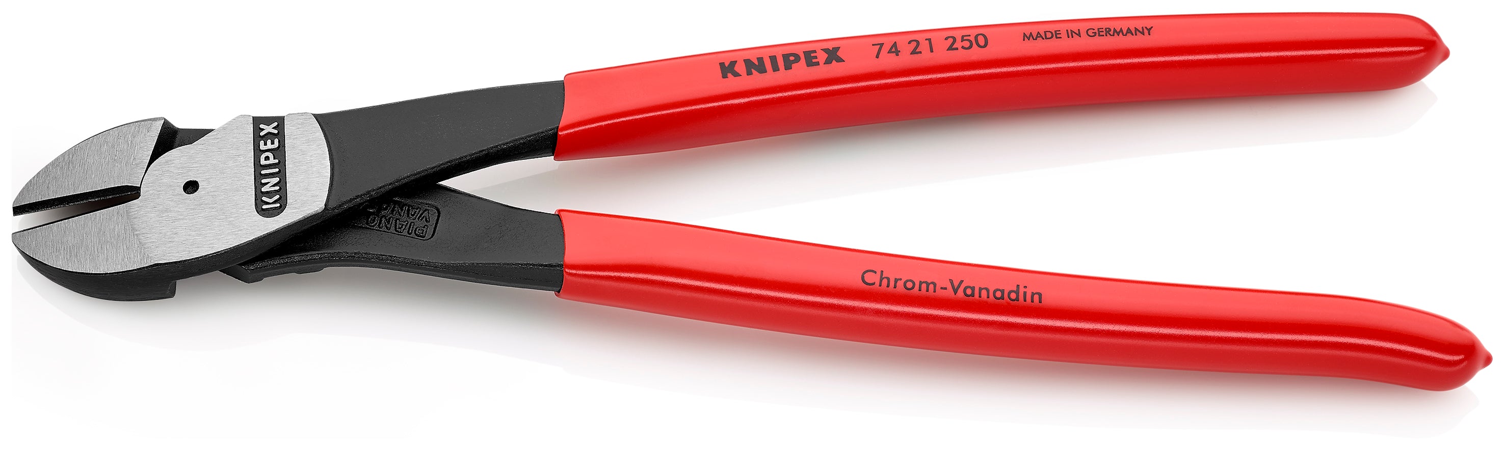 Knipex 7421250SBA - 10" High Leverage 12° Angled Diagonal Cutters