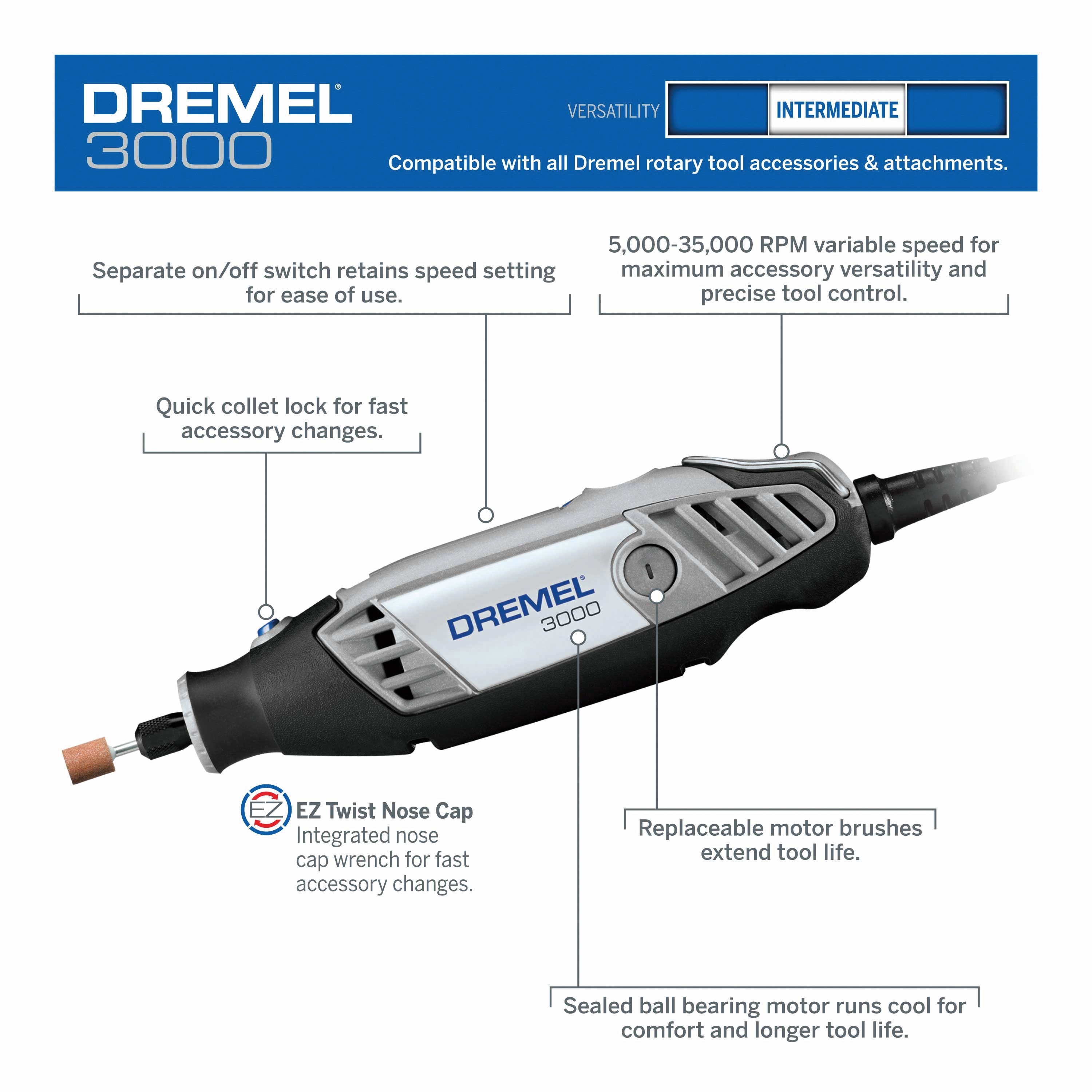 Dremel 3000 Series Rotary Tool Kit