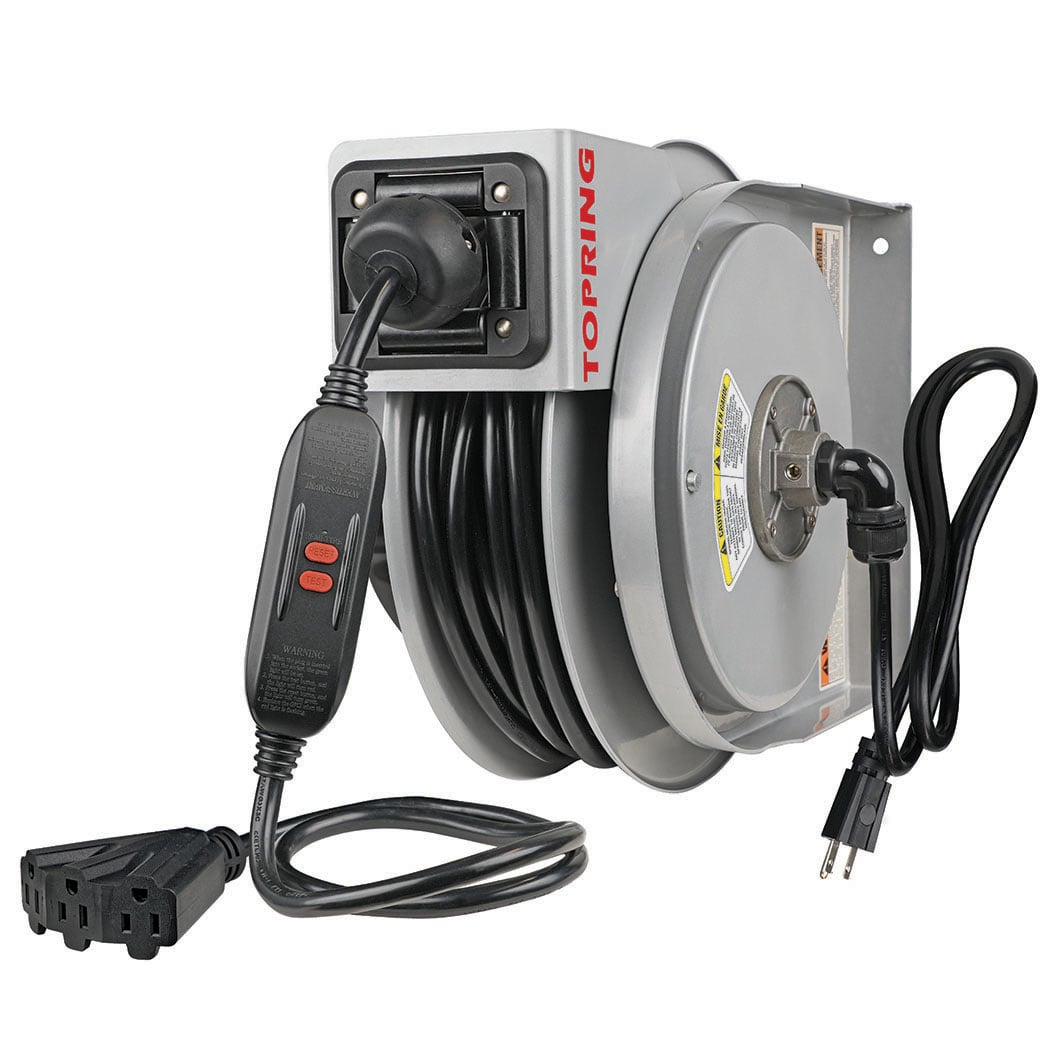 TOPRING 79.185 - Electric Cord Reel With 12 AWG 50 ft. 110 V