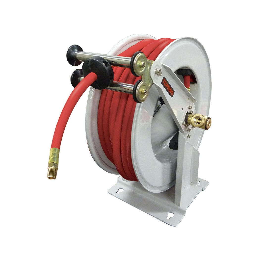 TOPRING 79.762 - XXL Hose Reel With 3/4 I.D. 50 ft. Rubber Hose STEELPRO