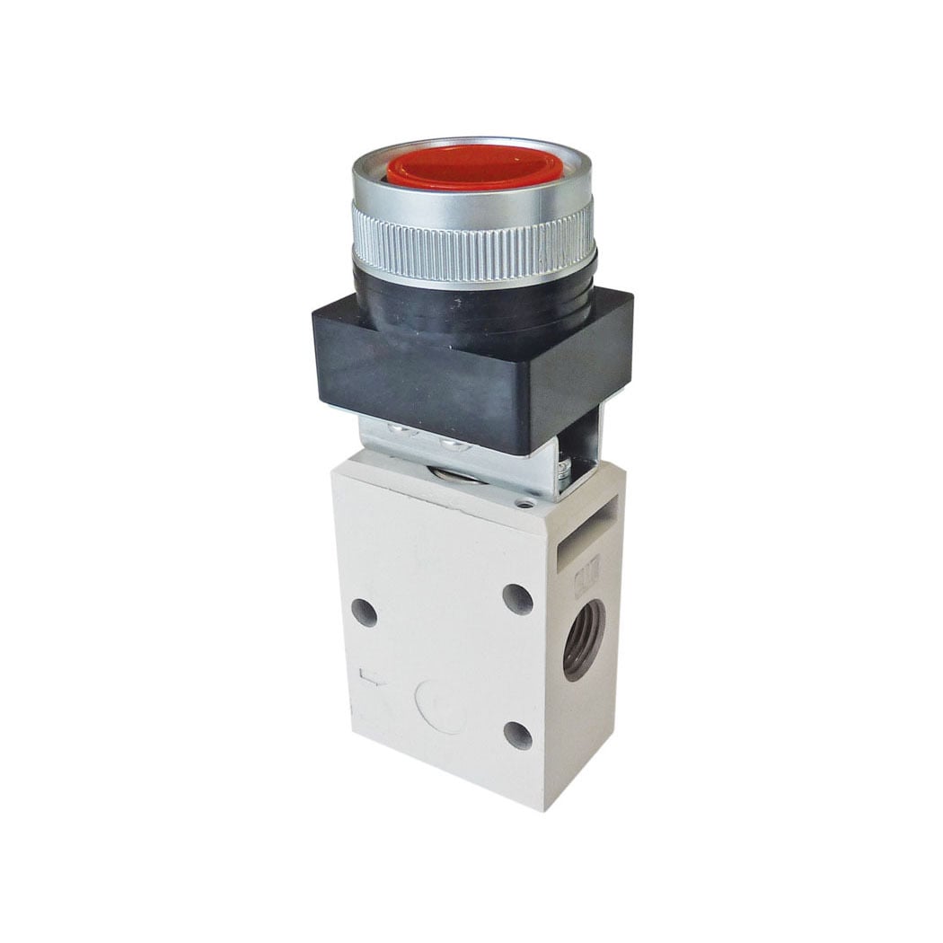 TOPRING 80.903 - 3/2-Way Manual Valve With Button 1/4 (F) NPT OPTIMA