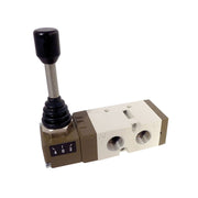 TOPRING 80.937 - 5/3-Way Manual Valve With Spring Lever 1/4 (F) NPT OPTIMA