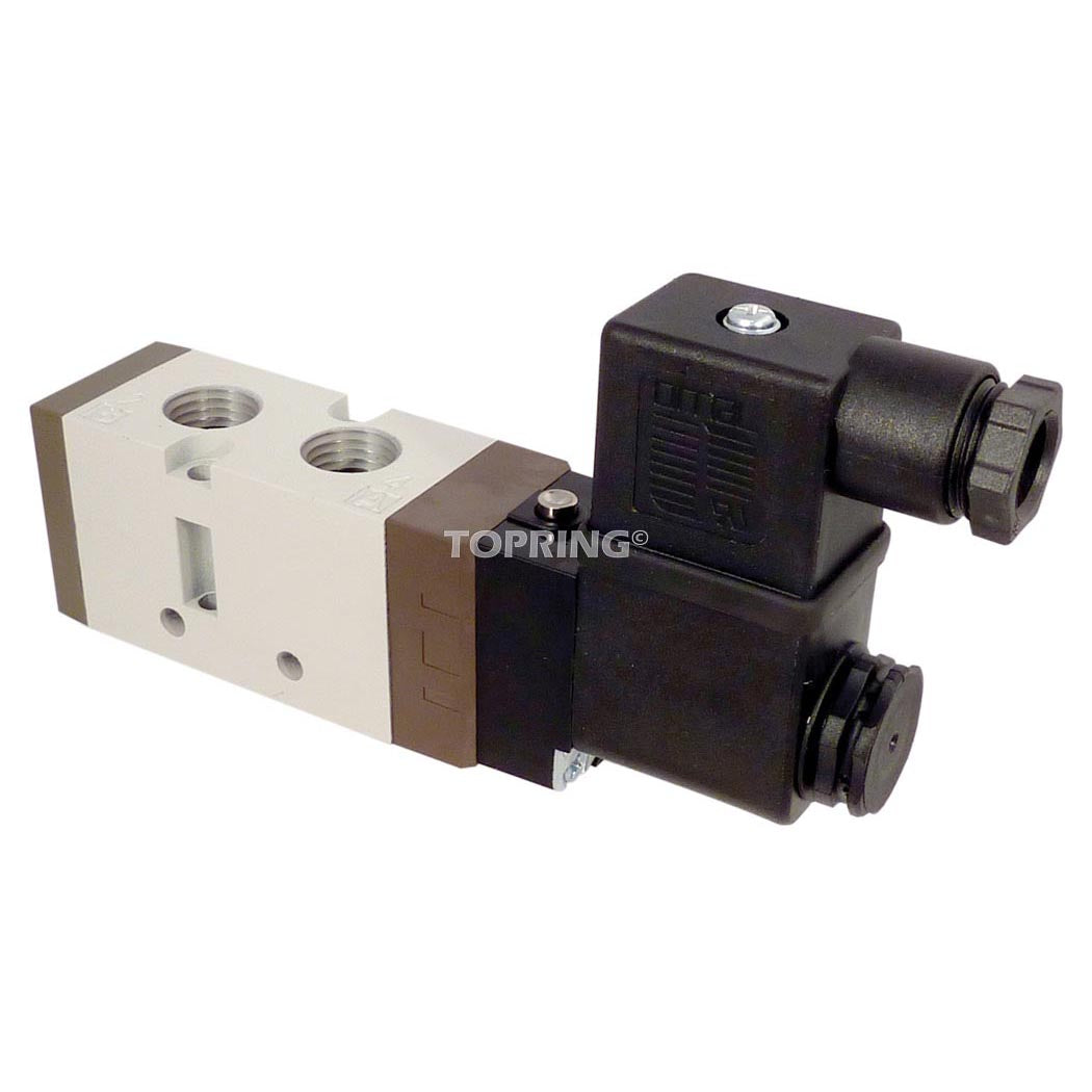 TOPRING 80.960.05 - 5/2-Way Single Solenoid Valve 12 VDC 1/4 (F) NPT OPTIMA