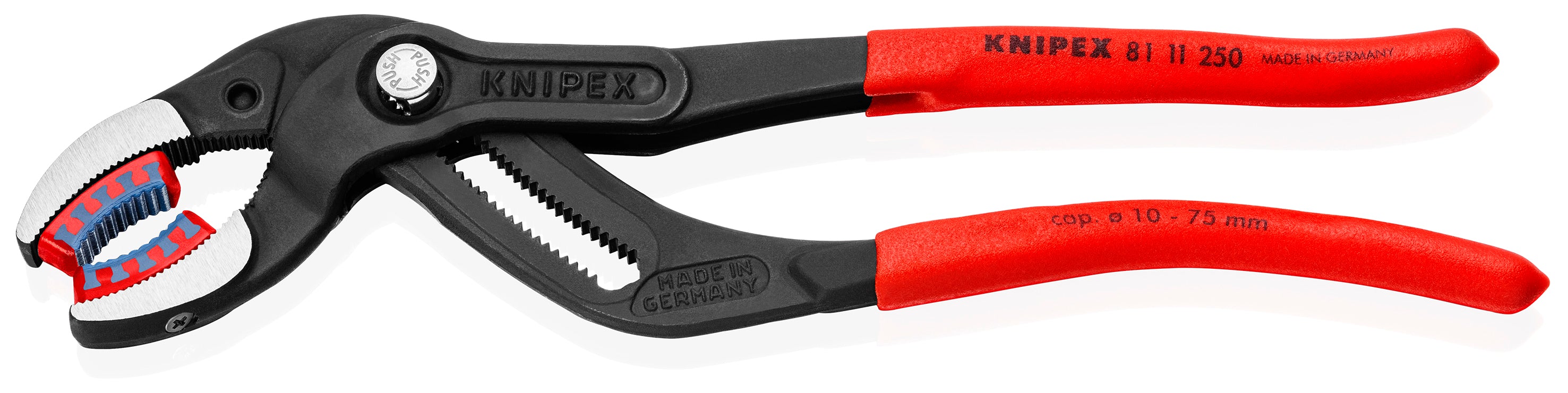 Knipex 8111250SBA - 10" Pipe Gripping Pliers-Replaceable Plastic Jaws