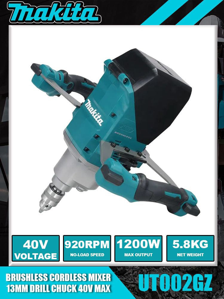 Makita UT002GZ 40V Max XGT Brushless Cordless Twin Paddle Mixer
