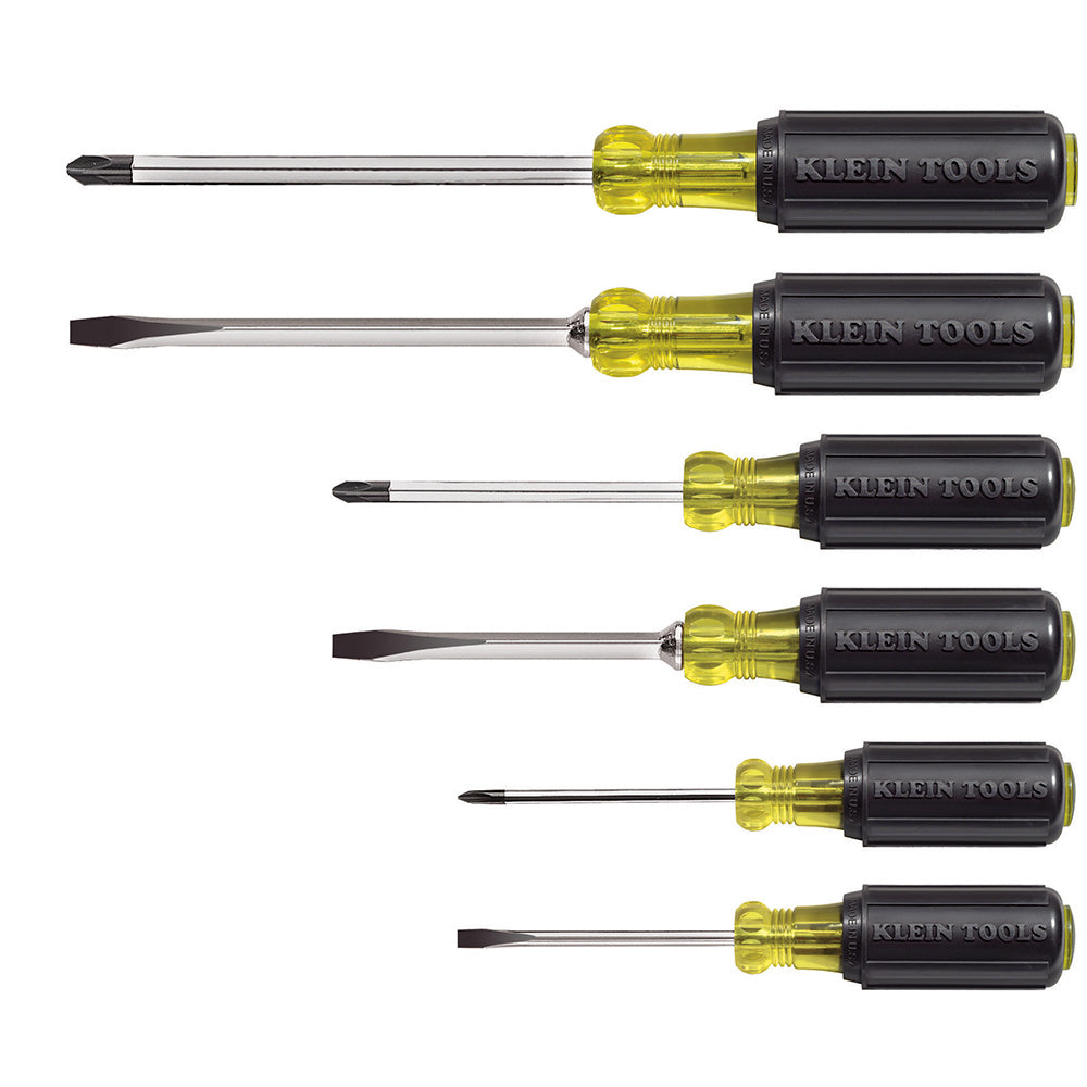 Klein KLE-85074 - Screwdriver Set, Slotted and Phillips, 6-Piece