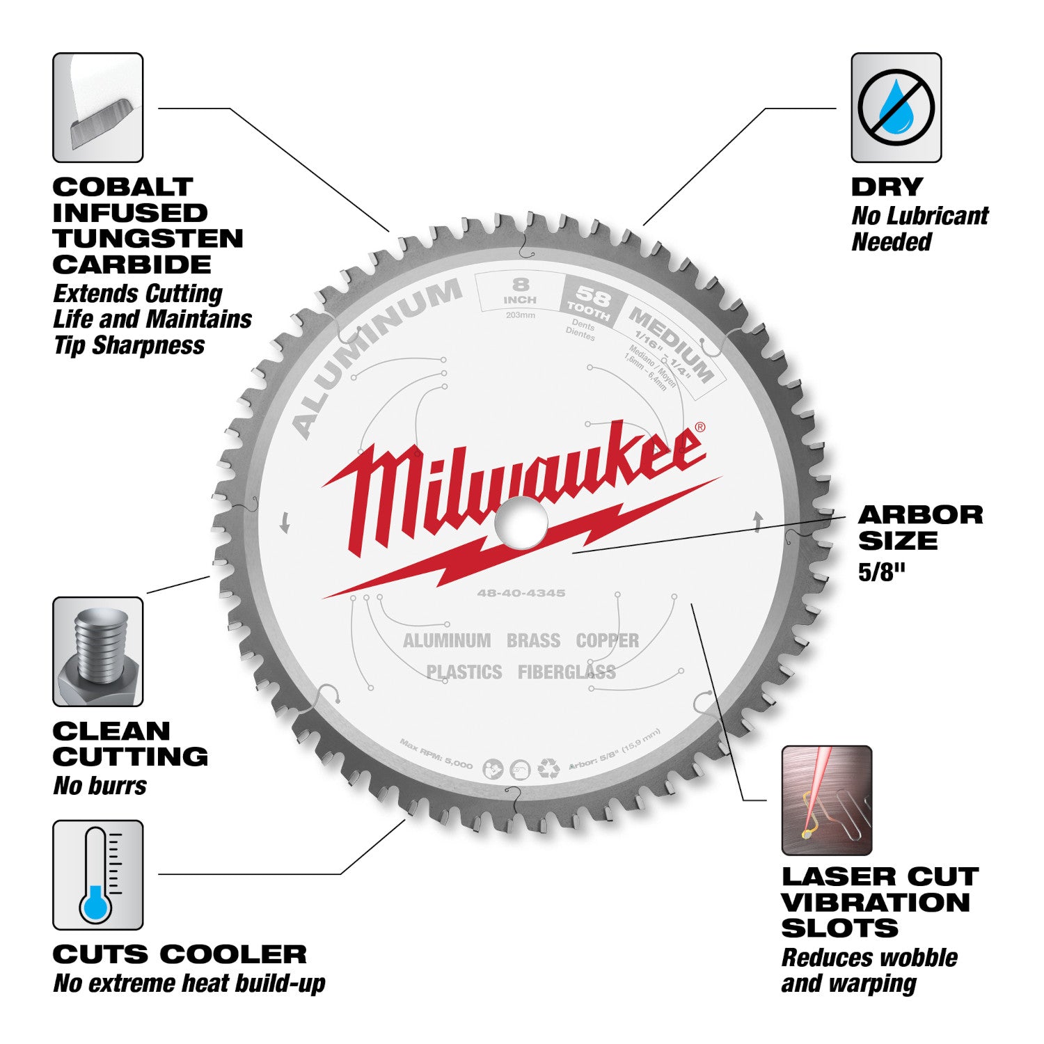 Milwaukee - 48-40-4345 - Circular Saw Metal Cutting Blade