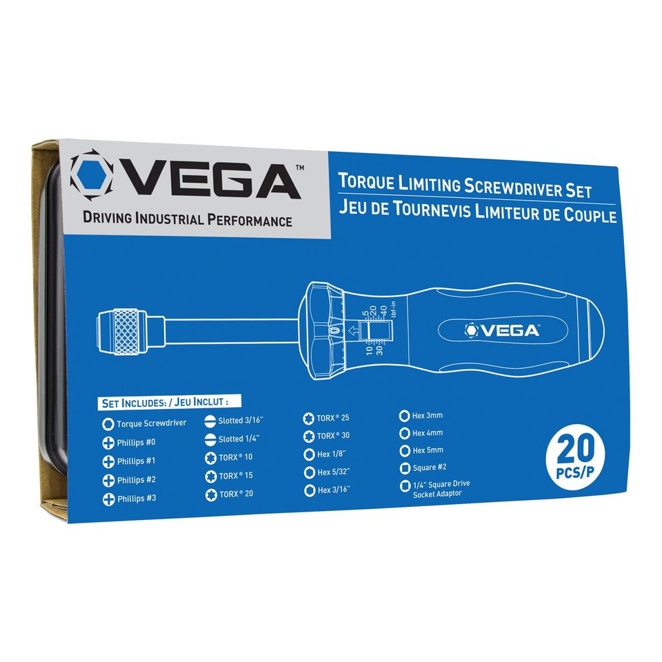 VEGA TLS-20 - Torque Limiting Screwdriver Set