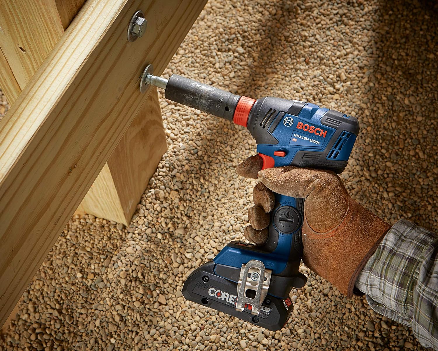 BOSCH  GDX18V 1800CB25  -  18V EC Brushless Connected-Ready Freak 1/4 In. and 1/2 In. Two-In-One Bit/Socket Impact Driver Kit