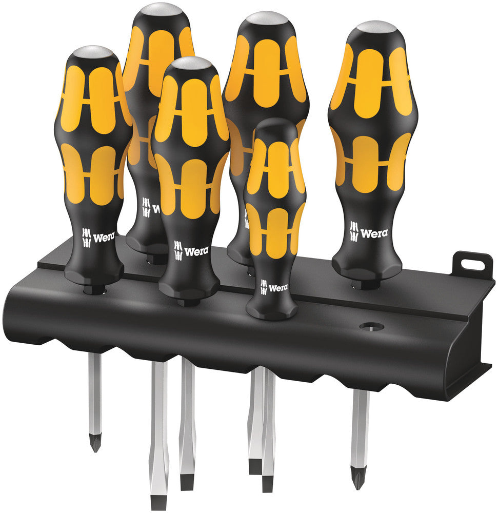 Wera 018282- 932/6 Screwdriver set Kraftform Wera: Chiseldriver and Rack