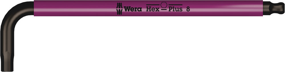 Clé mâle coudée hexagonale Wera 022614 8 x 195 mm (rose) 