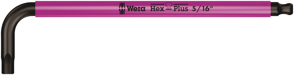 Clé mâle coudée hexagonale Wera 022638 3/8" x 224 mm (bleue) 