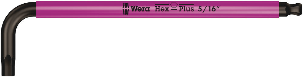 Clé mâle coudée hexagonale Wera 022637 5/16" x 195 mm (rose) 