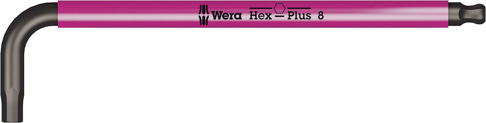 Clé mâle coudée hexagonale Wera 022614 8 x 195 mm (rose) 