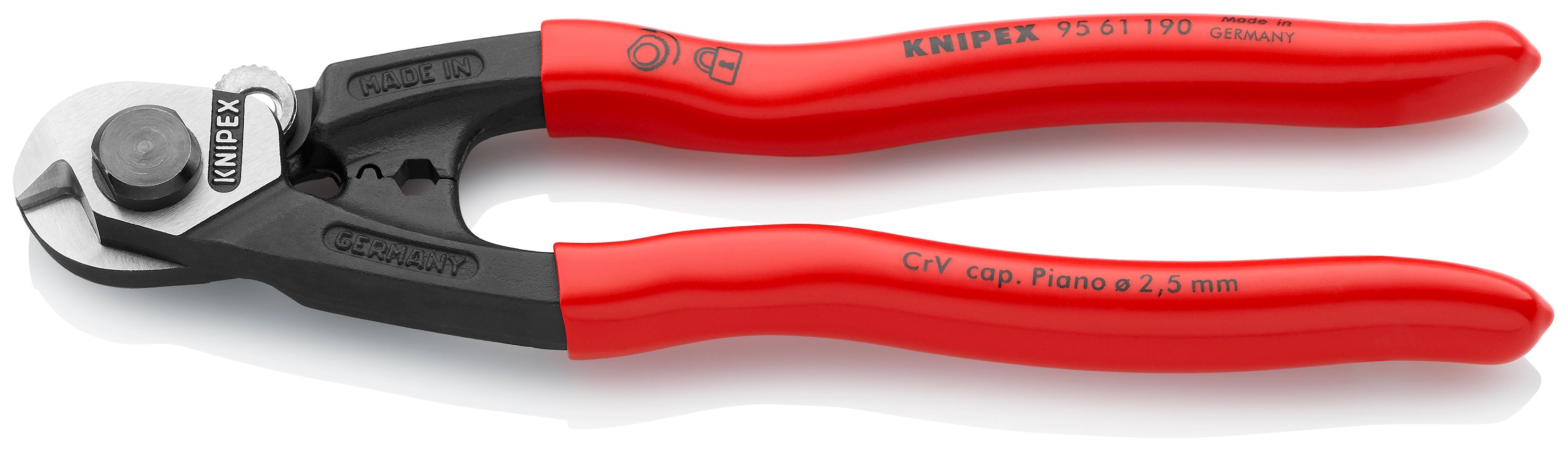 Knipex 9561190SBA - Cisaille à câble métallique 7 1/2"