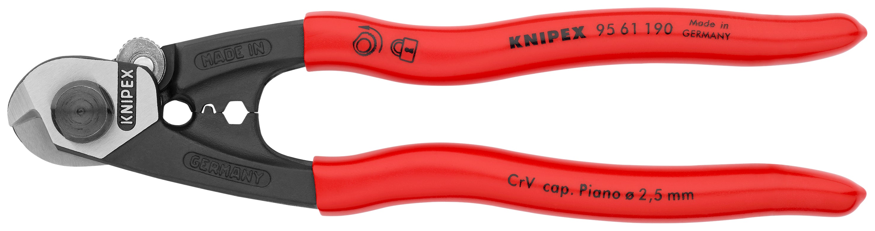 Knipex 9561190SBA - Cisaille à câble métallique 7 1/2"