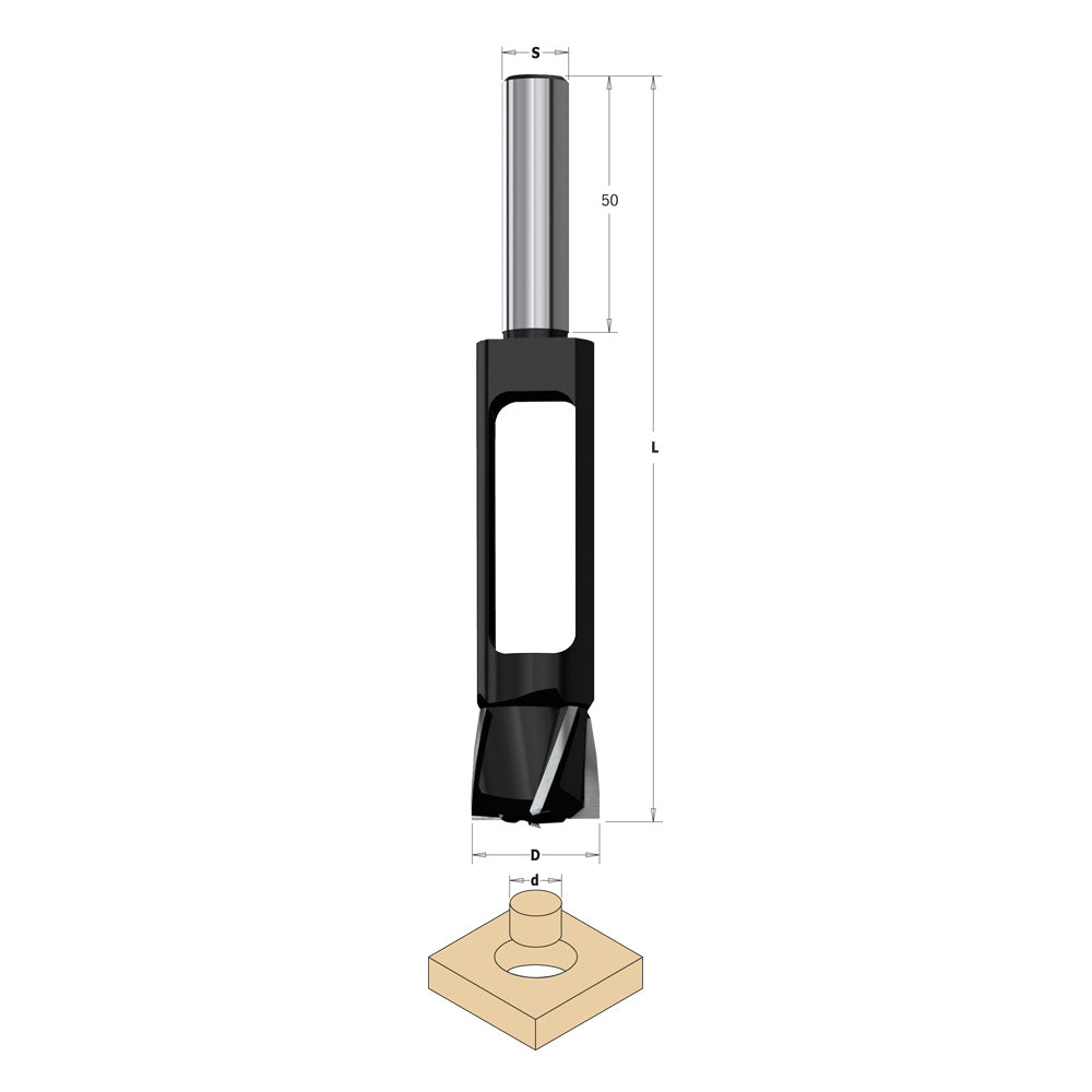 CMT 529.222.31  -  7/8" PLUG CUTTER