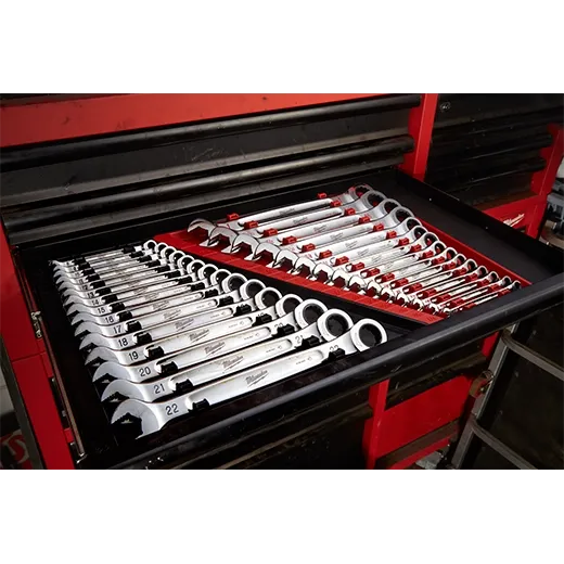 Milwaukee 48-22-9516 - Milwaukee 48-22-9516 15pc Ratcheting Combination Wrench Set - Metric (View 5)