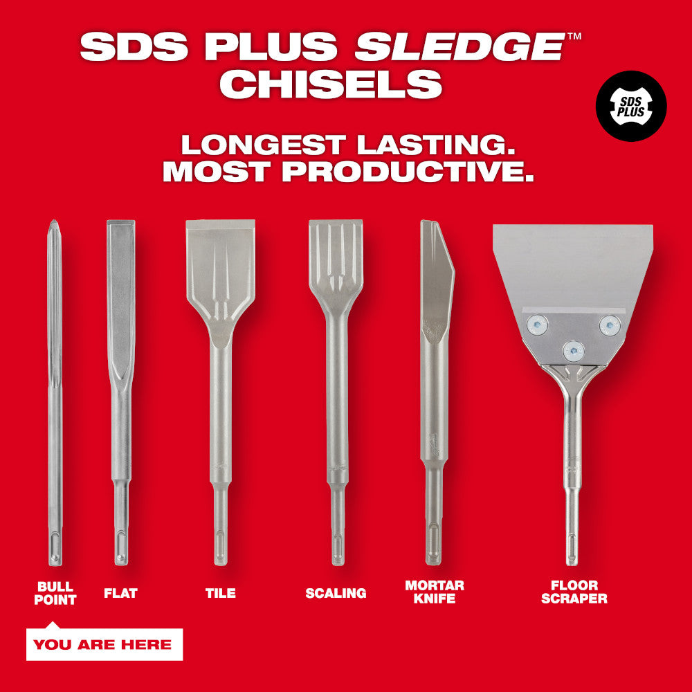 Milwaukee 48-62-6050 - SDS PLUS SLEDGE™ 10" Bull Point Meißel