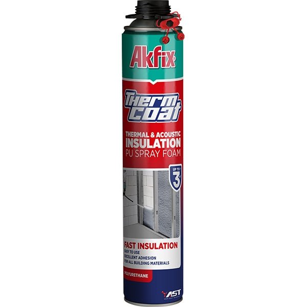 AKFIX AKTC930-  Thermcoat Thermal & Acoustic Insulation Pu Spray Foam (Gun Use) - Wise Line Tools