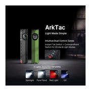 OLIGHT ArkTac flashlight - light-mode overview banner