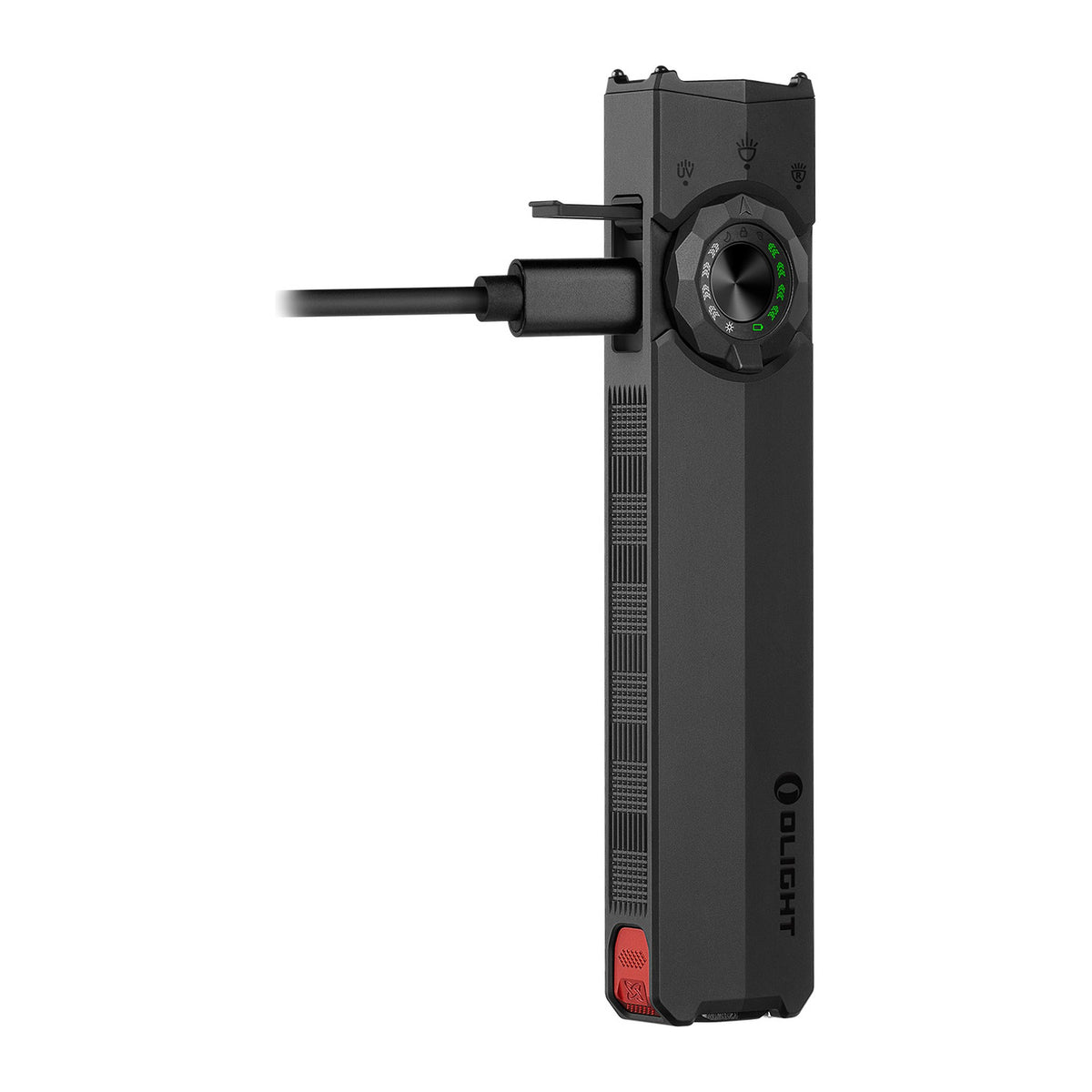 OLIGHT ArkTac flashlight - charging with the magnetic cable