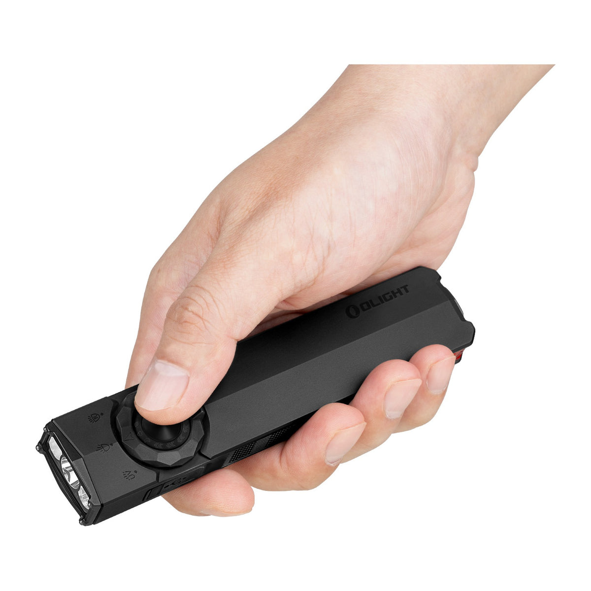 OLIGHT ArkTac flashlight - held in hand