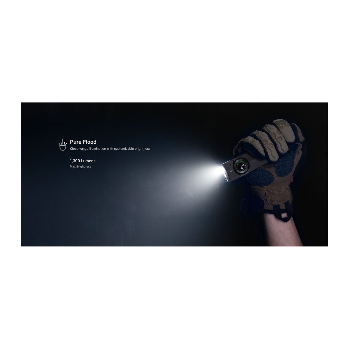 OLIGHT ArkTac flashlight - pure flood beam