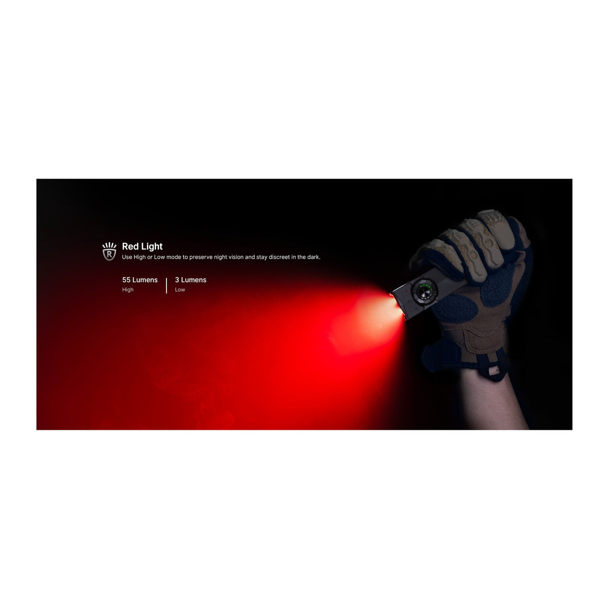 OLIGHT ArkTac flashlight - red light