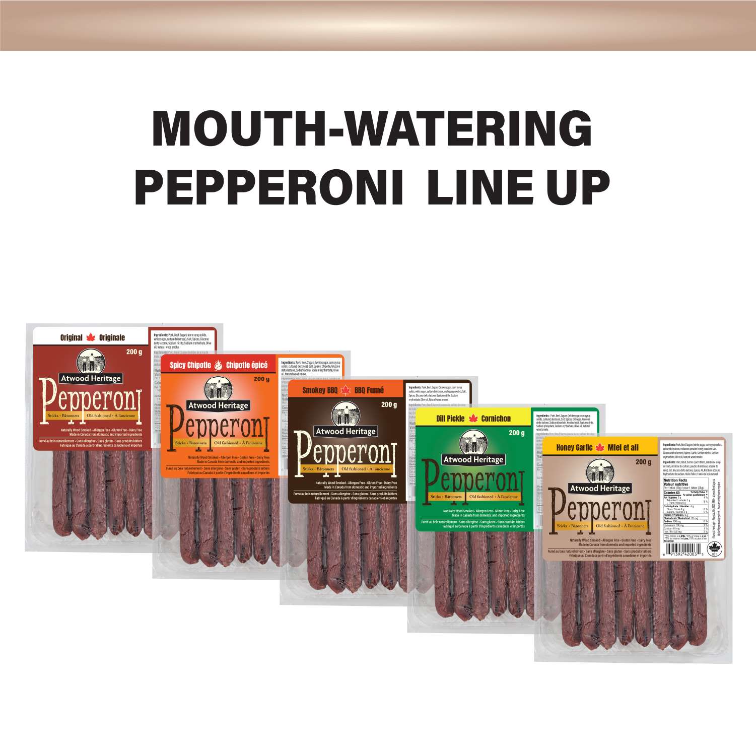 ATWOOD HERITAGE ATW-45003 - 8pk Dill Pickle Pepperoni Sticks