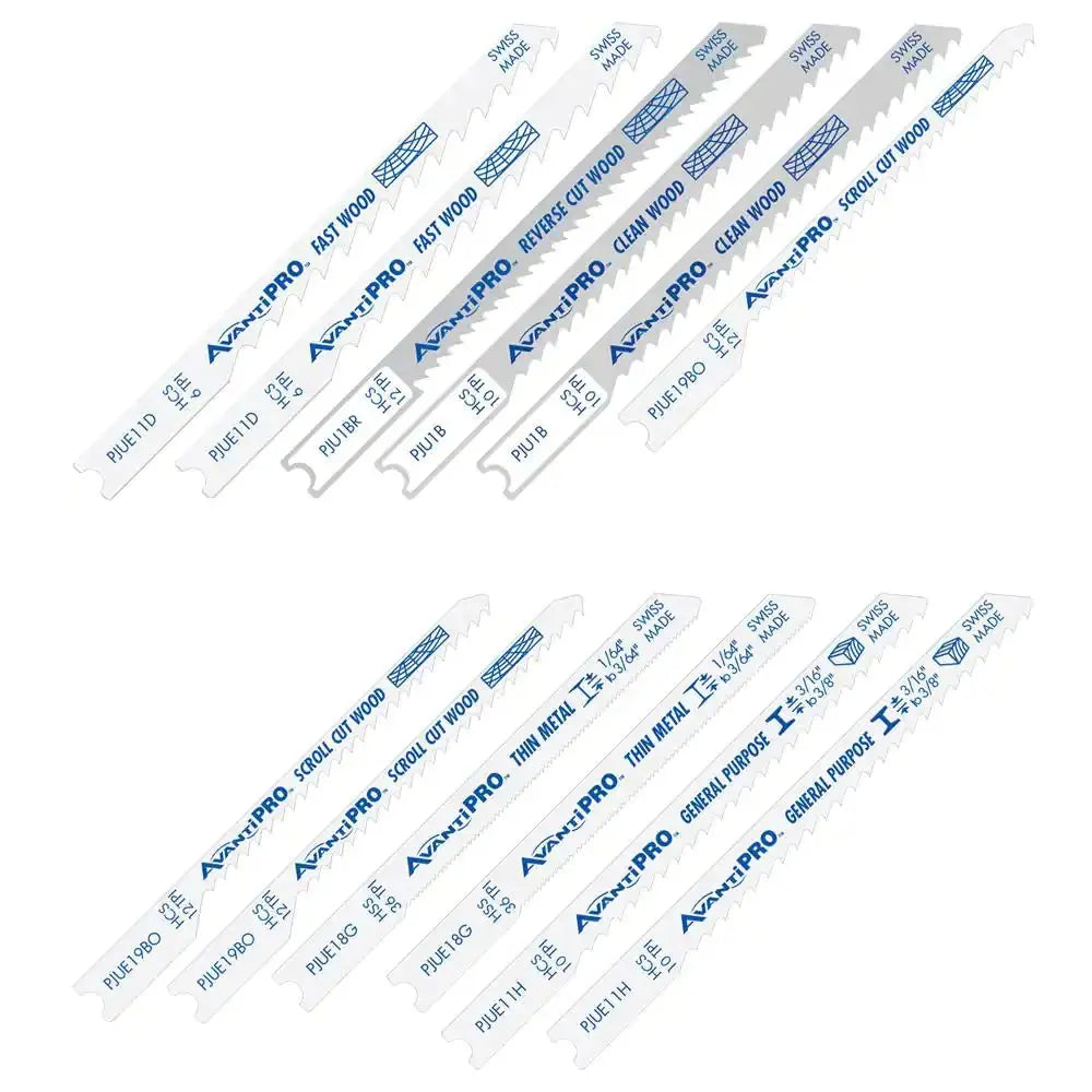 Avanti - U-Shank Jig Saw Blade Set (12-Piece) AVANTI