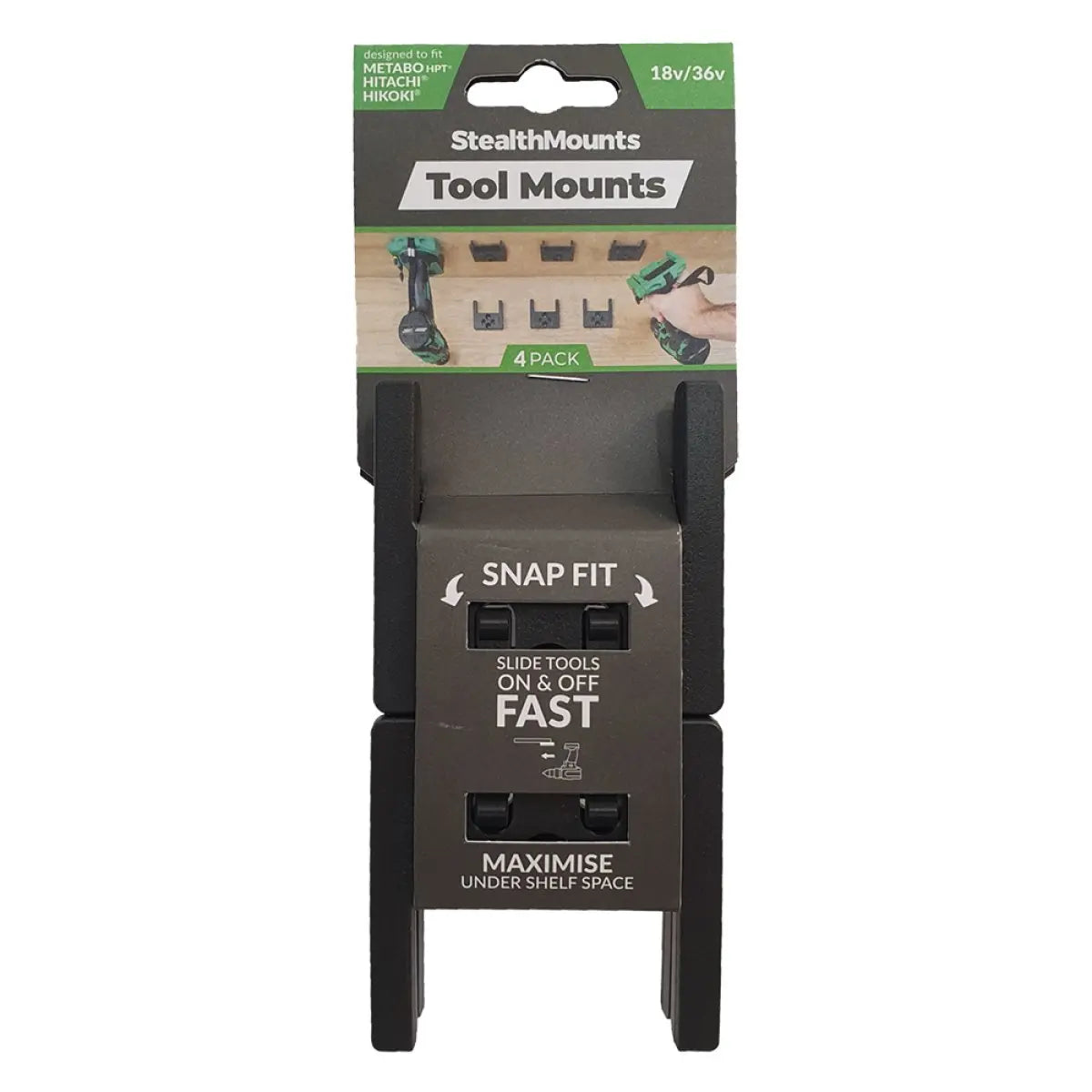 BM-TMMHH18BLK4 STEALTHMOUNTS HiKOKI Tool Mounts STEALTHMOUNTS