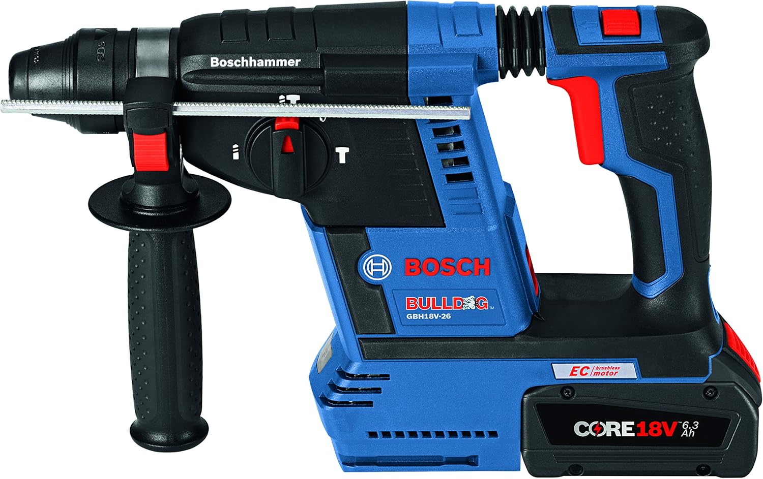 BOSCH  GBH18V-26K24  -18V BRUSHLESS BULLDOG 1'' SDS PLUS ROTARY HAMMER KIT - Wise Line Tools