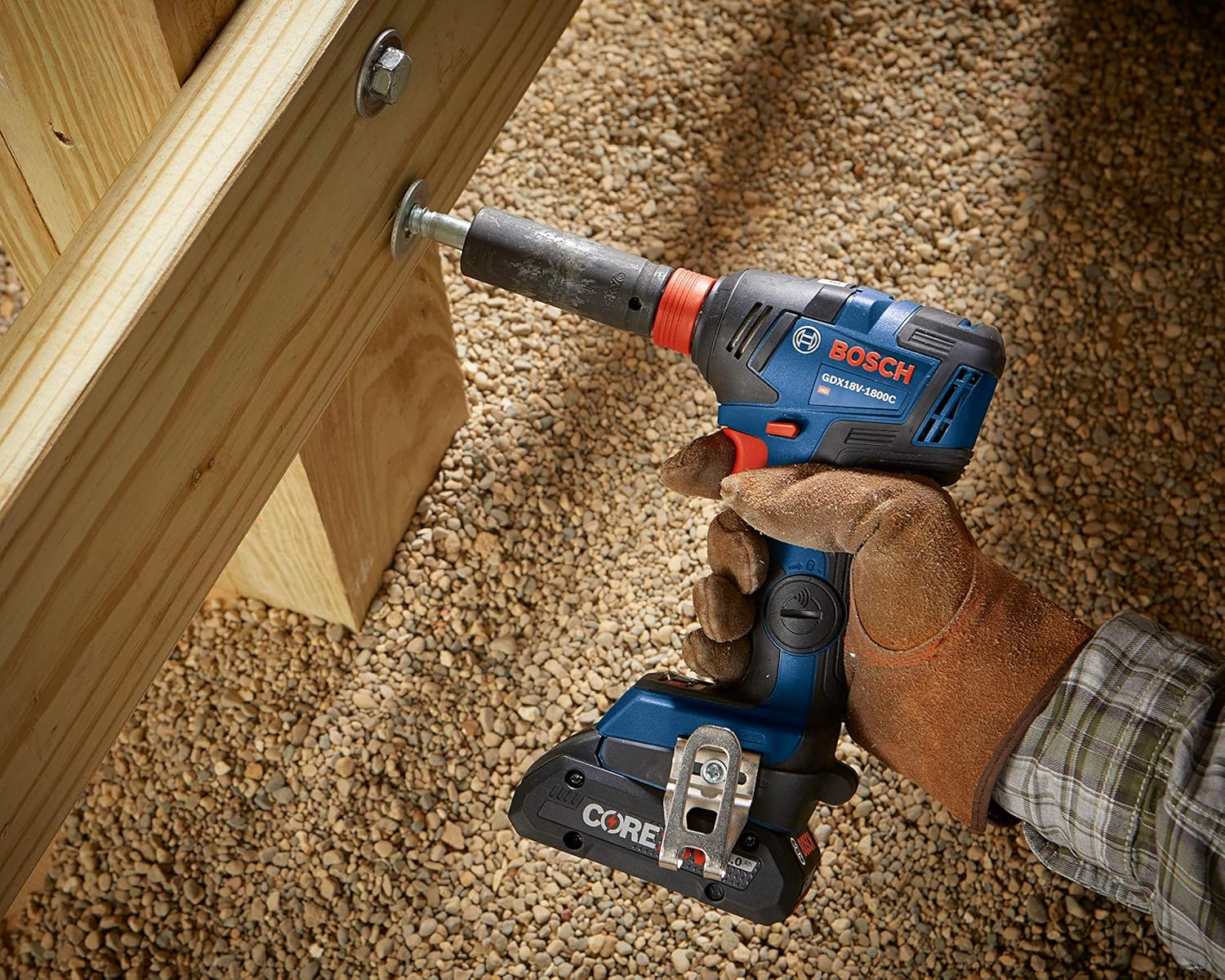 BOSCH  GDX18V 1800CB25  -  18V EC Brushless Connected-Ready Freak 1/4 In. and 1/2 In. Two-In-One Bit/Socket Impact Driver Kit - Wise Line Tools