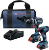 BOSCH GXL18V-224B25  -  18V PREMIUM BRUSHLESS IMPACT & HAMMER DRILL COMBO KIT