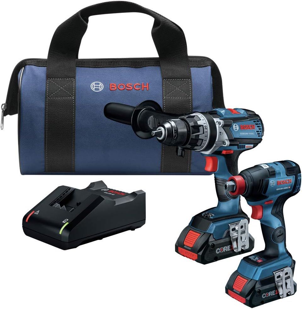 BOSCH GXL18V-224B25  -  18V PREMIUM BRUSHLESS IMPACT & HAMMER DRILL COMBO KIT - Wise Line Tools