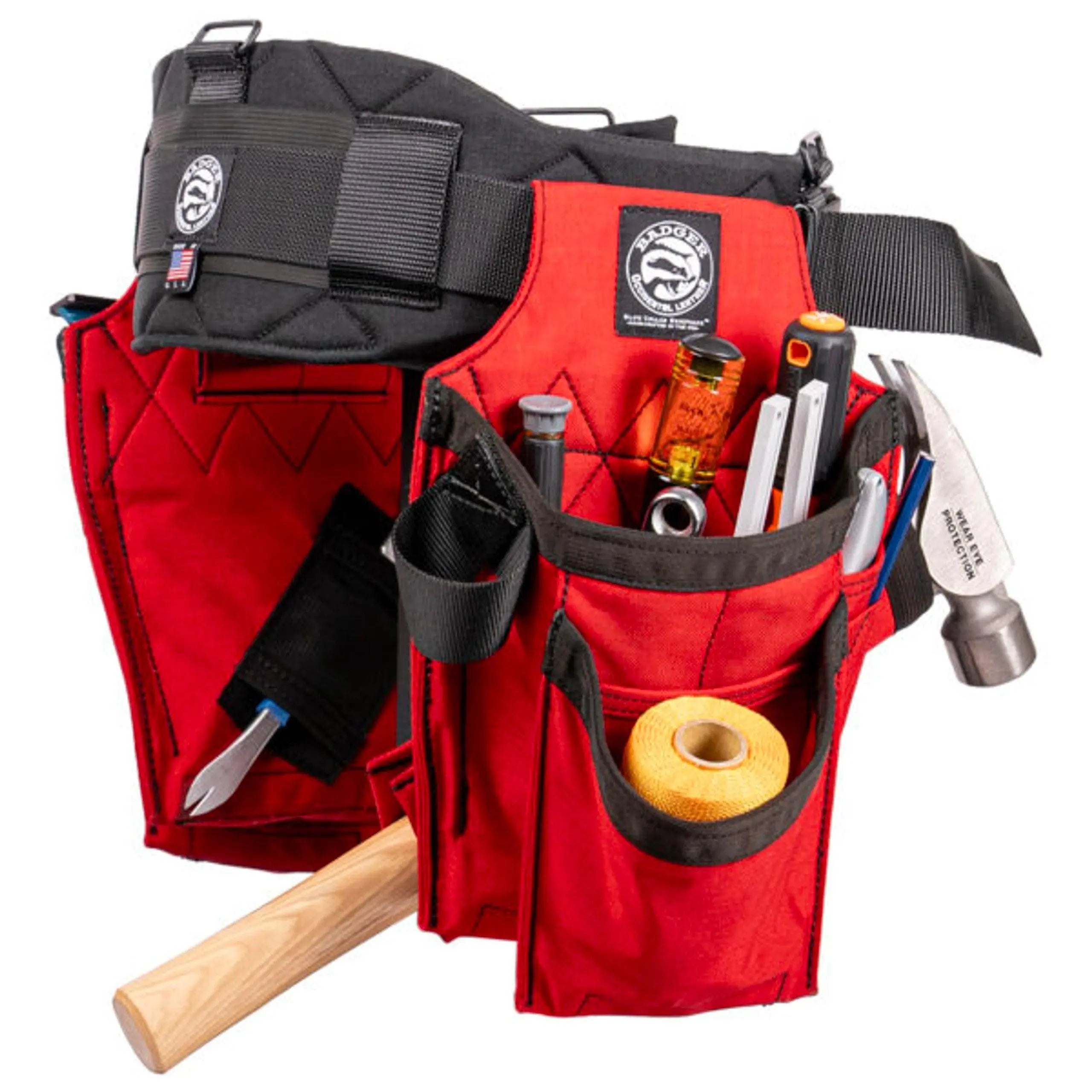 Badger Trimmer Tool Belt Set - RED - OCC-462156 - Wise Line Tools