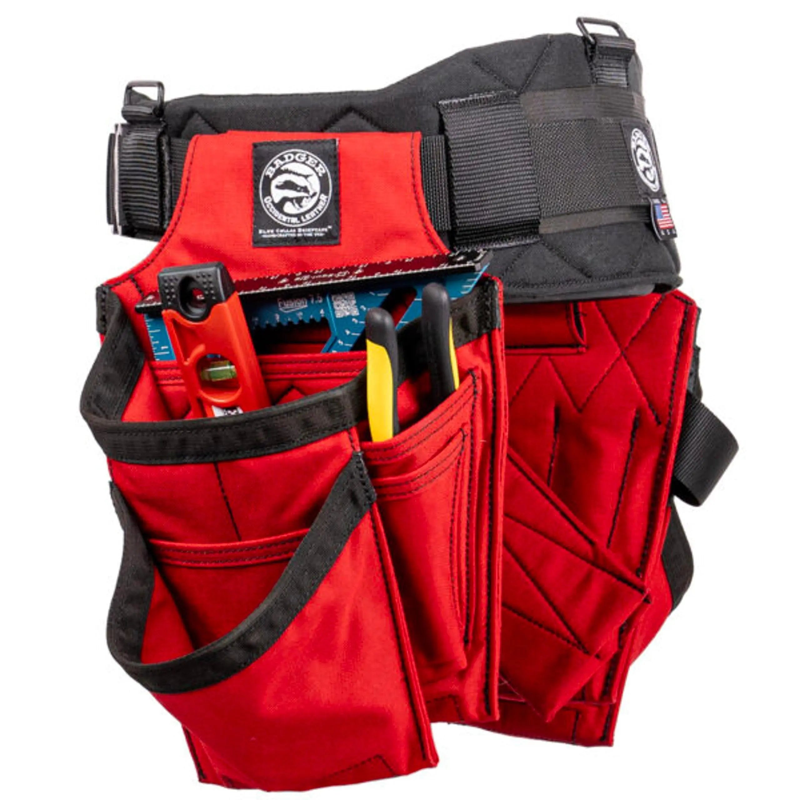 Badger Trimmer Tool Belt Set - RED - OCC-462156 - Wise Line Tools