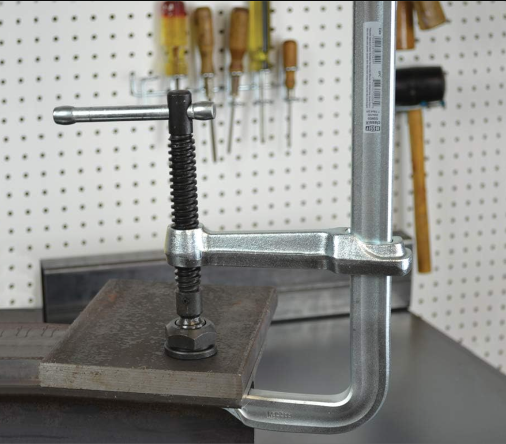 Bessey SQ-12  -  CLAMP, WELDING, F-STYLE HEAVY DUTY PAD, 12" X 5.5", 2660 LB - Wise Line Tools