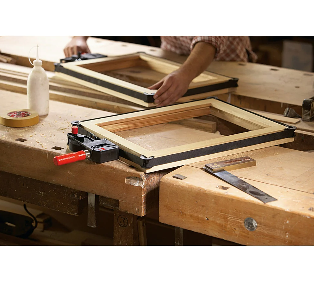 Bessey VAS400 - Clamp, woodworking, strap clamp, 2K Handle, 12 ft. strap - Wise Line Tools