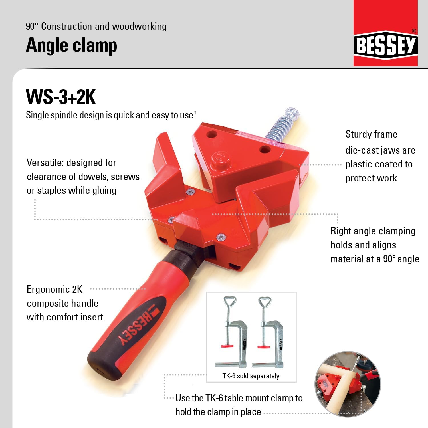 Bessey WS-3-2K  Angle Clamp - Wise Line Tools